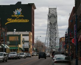 Shops and Lift Bridge in Canal Park